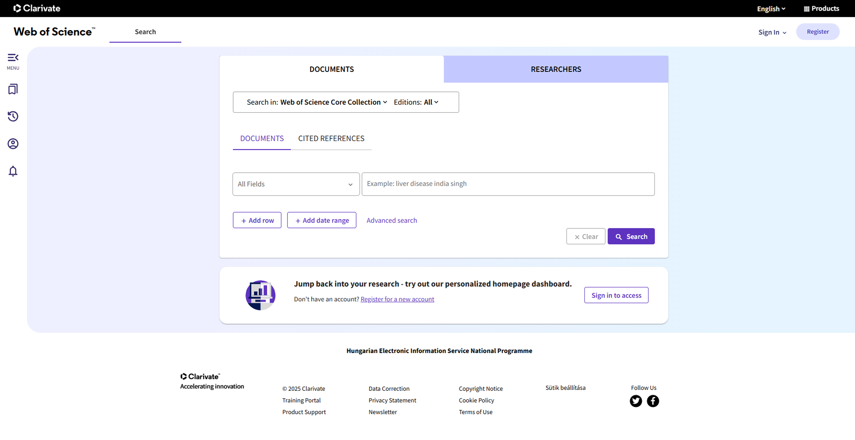 Clarivate   Web of Science Core Collection